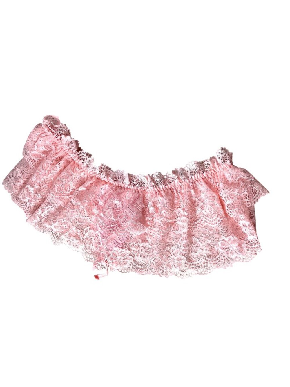 Pink Lace Lingerie Skirted Thong XL With Floral Design*Sexy*Cosplay*Femboy*NIP